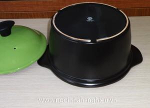 Nồi kho gốm sứ cao cấp nắp màu (kiểu đứng) 22 cm