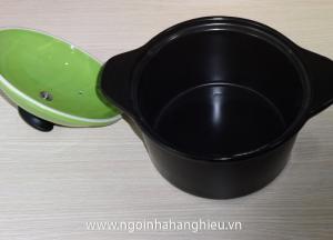 Nồi kho gốm sứ cao cấp nắp màu (kiểu đứng) 22 cm