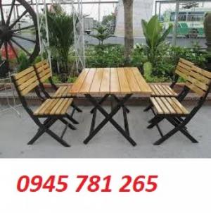 Bàn ghế gỗ xếp nhà hàng quán ăn giá rẻ