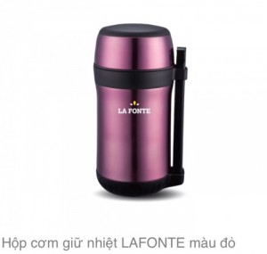 Hộp cơm giữ nhiệt LAFONTE màu đen, màu tím, hàng Italia