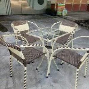 Bàn ghế cafe nhựa mây nhật sang trọng