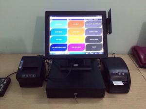 Trọn bộ siêu phẩm máy tính tiền màn hình cảm ứng, bộ máy Dell và phần mềm quản lý tính tiền, kiểm soát quầy thu ngân cho quán trà sữa