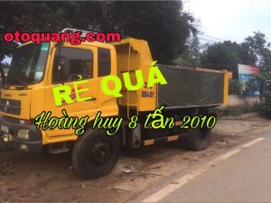 Cần bán xe ô tô tải ben 8 tấn nhập khẩu Dongfeng Hoàng Huy sx năm 2010