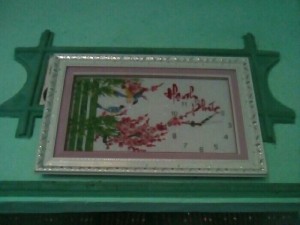 Tranh thêu chu thập đã đóng khung đẹp