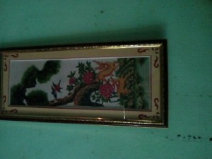Tranh thêu chu thập đã đóng khung đẹp