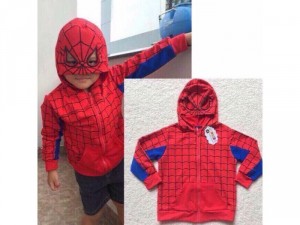 Áo khoác siêu nhân nhện cho bé trai