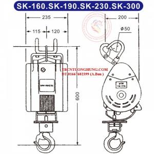 Tời Điện Treo Kio Winch Sk230 Made In Taiwan