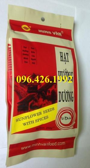 Hạt hướng dương Minh Văn vị sữa dừa loại 250gam (36 gói/thùng)