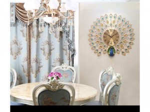 Đồng hồ trang trí Chim Công S301