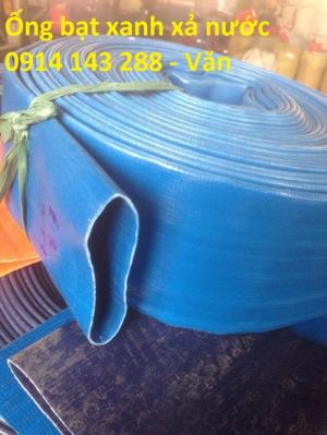 Ống bơm nước - Ống bạt nhựa Phi 100 màu xanh xả nước giá rẻ