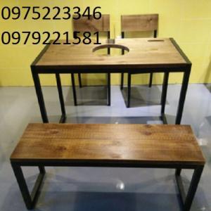 Bàn ghế gỗ nhựa giả mây chúng tôi nhận sản xuất theo yêu cầu khách hàng.