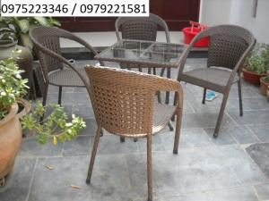 bàn ghế mây nhựa được thiết kế bởi Công Ty Nội thất Hàng chất lượng cao giá cực rẻ