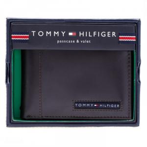 Bóp da Tommy Hilfiger Men's Cambridge Passcase Wallet, Brown