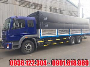 Xe tải Fuso FJ 3 dò 15 tấn thùng mui bạt màu tím