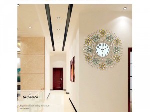 Đồng hồ trang trí mặt trời hoa vàng HL6016A