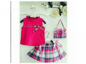 Set bộ váy + túi bé gái