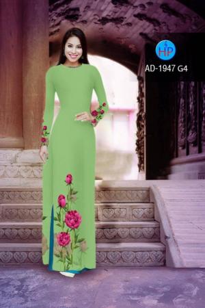 Vải áo dài in hình hoa hồng AD 1947