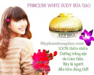 Kem dưỡng thể Sữa Gạo Dưỡng Da Toàn Thân Princess White