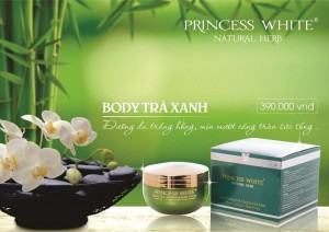Kem dưỡng trắng da Body Trà Xanh Green Tea Princess White chính hãng