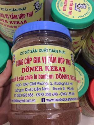 Bột gia vị tẩm ướp thịt Doner Kebab tại cơ sở sx Tuấn Phát