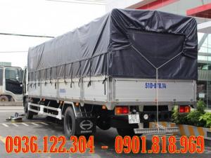 xe tải HINO 8 TẤN thùng mui bạt dài 9m8