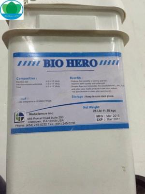 BIO HERO ( Vi sinh hạt ).Làm giảm lượng chất thải hữu cơ như phân tôm, xác tảo tàn, vỏ tôm lột xác.