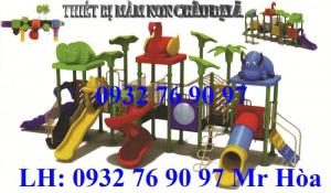 Cầu trượt nhựa mầm non nhập khẩu nguyên kiện cho bé vui chơi