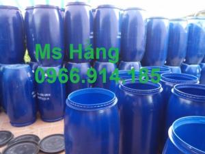 Thùng phuy nhựa nắp hở 150 lít dùng đựng hóa chất