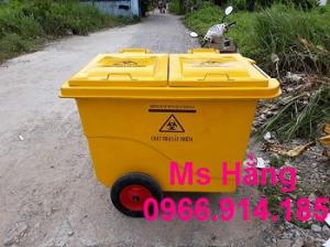 Xe thu gom rác 660 lít dùng trong bệnh viện