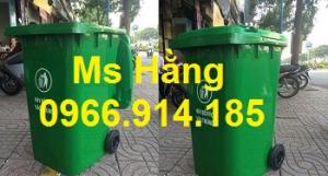 Thùng rác 120L có 2 bánh xe,nắp đậy giá rẻ