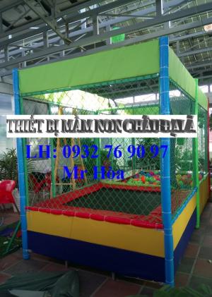 Bộ liên hợp cầu trượt + nhà banh cho bé vui chơi