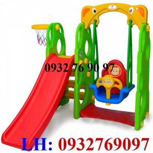 Cầu trượt mầm non nhựa nhập khẩu dành cho các bé vui chơi