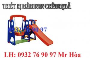 Cầu trượt mầm non nhựa nhập khẩu dành cho các bé vui chơi