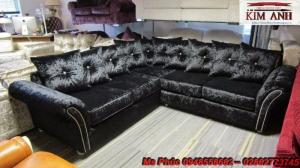 Sofa cổ điển góc L | bàn ghế tân cổ điển thanh lý tại gò vấp