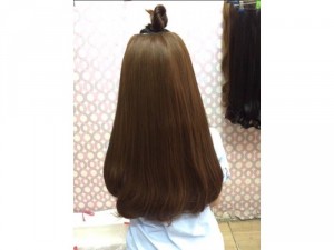 Tóc giả kẹp U cúp đuôi Hàn Quốc nâu socola