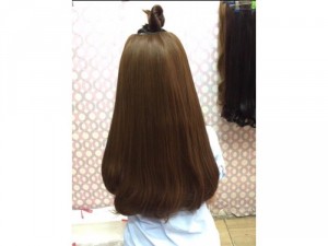 Tóc giả kẹp U cúp đuôi Hàn Quốc nâu socola