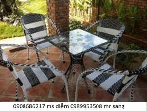 Bàn ghế cafe cao cấp giá rẻ nhất hgh09
