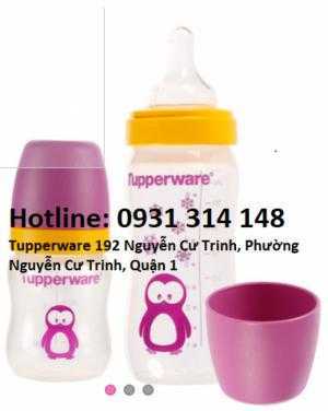 Bình Baby Bottle Penguin Tupperware hàng nhập khẩu -Bình em bé được làm từ chất liệu nhựa nguyên sinh, không chứa BPA