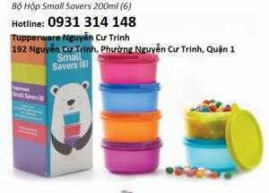 Bộ Hộp tupperware Small Savers 200ml đựng thức ăn dặm cho bé, hộp đựng gia vị Thiết kế có thể xếp chồng lên nhau, tiết kiệm không gian