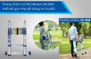 Thang nhôm rút đôi Nikawa NK-38AI new