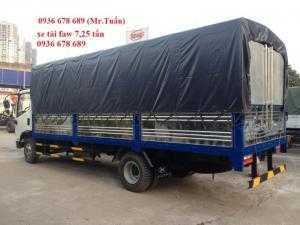 Xe tải faw 7.25 tấn / faw 7,25 tấn thùng 6m3 / máy 140PS cực khỏe