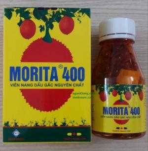 Viên dầu gấc Morita 400 hỗ trợ giảm lão hóa mắt, chống oxy hóa mắt, khô mắt.