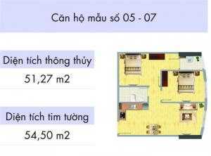 (Giá 1.560 tỷ) căn hộ 54m2 gồm 2PN + 1WC,chung cư Nghĩa Đô, nhà thô,cửa Tây.