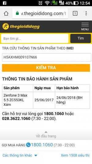 Cần bán zenphons 3 max 5.5 ngoại hình 95% ( như hình ) còn bảo hành thế giới đi động 5 tháng