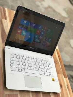 Laptop Sony Vaio SVF14, Pentium 2117U 2G 320G màu trắng mỏng rẻ