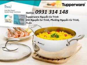 Nồi Tupperware Chef Series Casserole cao cấp, thép không gỉ 5,7 lít nắp kính, thiết kế sang trọng theo tiêu chuẩn Châu Âu
