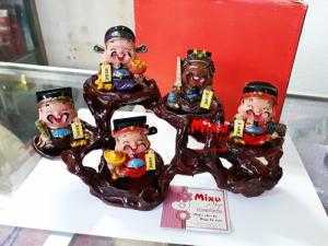 Bộ Tượng 5 Ông Thần Tài + kèm đế