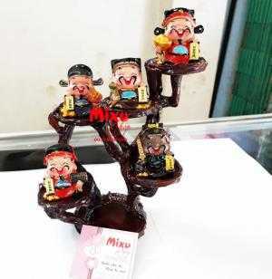 Bộ Tượng 5 Ông Thần Tài + kèm đế