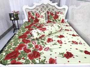 Bộ chăn ra Drap chất liệu thun Hàn Quốc sang trọng