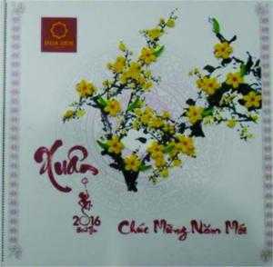Thiệp chúc Tết giấy cuốn 2018
